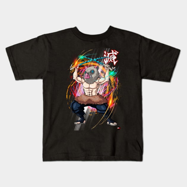 DEMON SLAYER | INOSUKE Kids T-Shirt by Dibujartpe